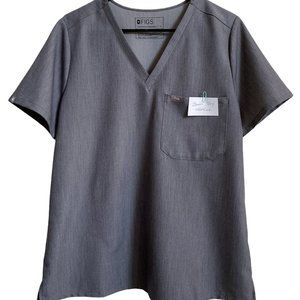 Large FIGS Catarina Scrub Top - Graphite